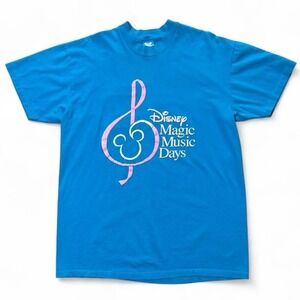 Vintage 90s Blue Disney Magic Music Days Retro T-shirt XL